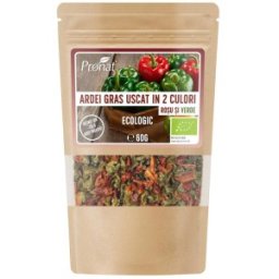 Ardei Gras Uscat, in 2 Culori, Rosu si Verde, Bio, 60 g