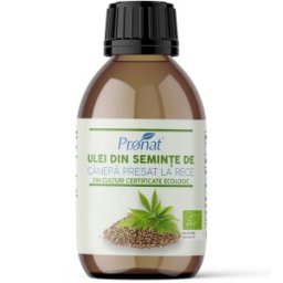 Ulei din Seminte de Canepa Presat la Rece, Bio, 100 ml