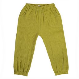 Pantaloni din Muselină pentru Copii ,Culoare Verde Praz