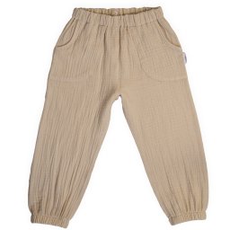 Pantaloni din Muselină pentru Copii ,Culoare Beige