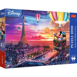 Puzzle Trefl Disney Mickey si Minnie in Paris, 1000 piese Premium Plus