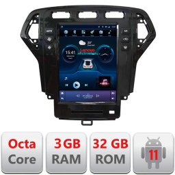 Navigatie Tesla Ford Mondeo 2007-2010 cu GPS 4G, CarPlay si Android Auto