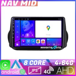 Navigatie auto Peugeot Bipper, Citroen Nemo, Fiat Qubo 2008-2017 Android 12 4GB+64GB
