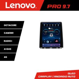 Navigatie auto universala Lenovo 9.7 inch, 4GB RAM, 64GB, Octa-Core, 4G
