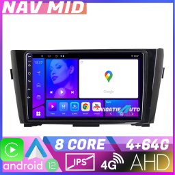 Navigatie Nissan Qashqai Android 12 Octa Core 4GB RAM 64GB, CarPlay