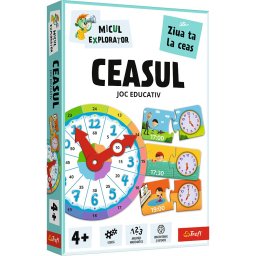 Joc educativ Ceasul Micul Explorator pentru învatarea orei, 4+ ani