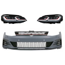 Bara fata cu faruri LED semnal dinamic pentru VW Golf 7 2013-2017 GTI Look
