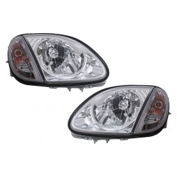 Faruri crom Mercedes SLK R170 1996-2004 pentru volan stanga