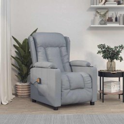 Fotoliu de masaj, gri deschis, material textil GartenMobel Dekor