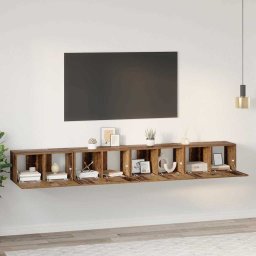 Set comoda TV 4 pcs Lemn Vechi 60 x 30 x 30 cm Lemn compozit GartenMobel Dekor