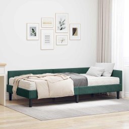Cadru de pat coltar cu saltea Altele Manual 2 pcs Verde Catifea GartenMobel Dekor