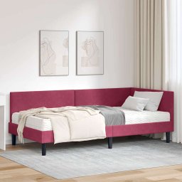 Cadru de pat coltar cu saltea Altele Manual 2 pcs Verde Catifea GartenMobel Dekor