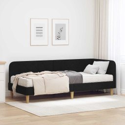 Cadru de pat coltar Negru 80 x 200 cm tesatura GartenMobel Dekor