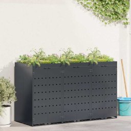 Depozitare pentru 3 pubele Wheelie Antracit GartenMobel Dekor