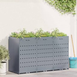 Depozitare pentru 3 pubele Wheelie Gri deschis GartenMobel Dekor