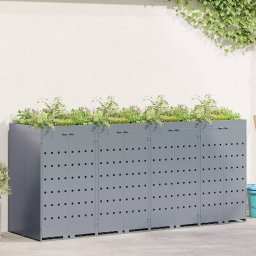 Depozitare pentru 4 pubele Wheelie Gri deschis GartenMobel Dekor