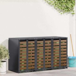 Depozitare pentru 3 pubele Wheelie 340 x 77.5 x 115.5 cm Otel GartenMobel Dekor