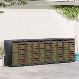 Depozitare pentru 3 pubele Wheelie 340 x 77.5 x 115.5 cm Otel GartenMobel Dekor