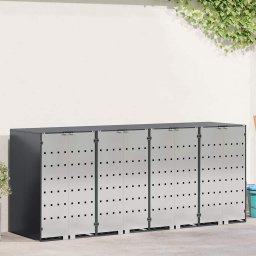 Depozitare pentru 3 pubele Wheelie 340 x 77.5 x 115.5 cm Otel GartenMobel Dekor