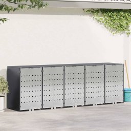 Depozitare pentru 3 pubele Wheelie 340 x 77.5 x 115.5 cm Otel GartenMobel Dekor