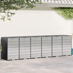 Depozitare pentru 3 pubele Wheelie 340 x 77.5 x 115.5 cm Otel GartenMobel Dekor