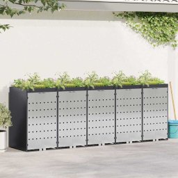 Depozitare pentru 3 pubele Wheelie 340 x 77.5 x 115.5 cm Otel GartenMobel Dekor