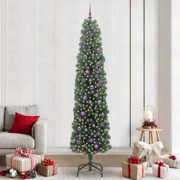 Brad de Craciun artificial Verde 240 cm PVC si otel si plastic GartenMobel Dekor