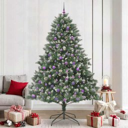Brad de Craciun artificial Verde 240 cm PVC si Plastic si Otel GartenMobel Dekor