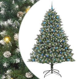 Brad de Craciun artificial Verde 240 cm PVC si Plastic si Otel GartenMobel Dekor