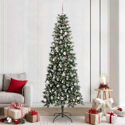 Brad de Craciun artificial Verde 240 cm PVC si Plastic si Otel GartenMobel Dekor