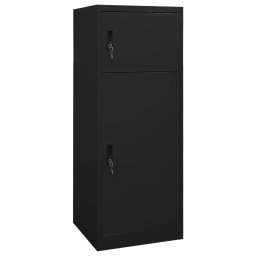 Dulap pentru sa, negru, 53x53x140 cm, otel GartenMobel Dekor