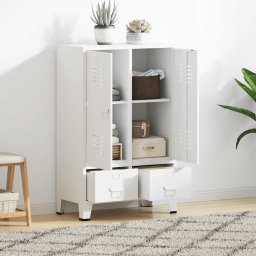 Dulap de haine industrial, alb, 67x35x107 cm, otel GartenMobel Dekor