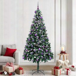 Brad de Craciun artificial Verde 240 cm PVC si Otel si Plastic GartenMobel Dekor