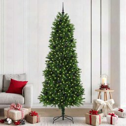 Brad de Craciun cu 300 LED cu suport Verde 240 cm PE GartenMobel Dekor