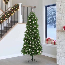 Brad de Craciun cu 300 LED cu suport Verde 240 cm PE GartenMobel Dekor