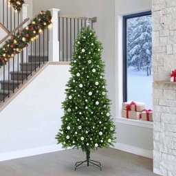Brad de Craciun cu 300 LED cu suport Verde 240 cm PE GartenMobel Dekor