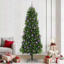 Brad de Craciun cu 300 LED cu suport Verde 240 cm PE GartenMobel Dekor
