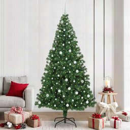 Brad de Craciun artificial Verde 240 cm PVC si Otel si Plastic GartenMobel Dekor