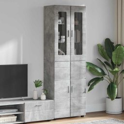 Bufet FLORIN Gri din beton 60 x 35 x 182 cm Lemn compozit GartenMobel Dekor