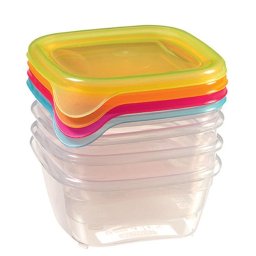 Set 4 caserole pentru alimente Curver Fresh&Go 250 ml, multicolor