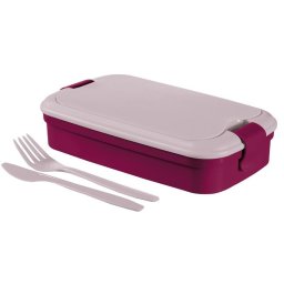 Cutie pentru pranz Curver Lunch&Go 1300 ml, mov, cu tacamuri