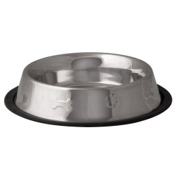 Bol din inox pentru caini MagicHome PET, 19 cm, 400 ml, baza antiderapanta