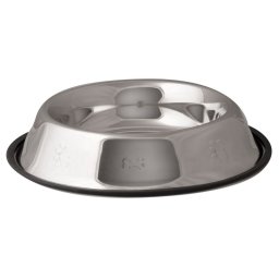 Bol din inox pentru caini MagicHome PET, 33 cm, 2000 ml, antiderapant