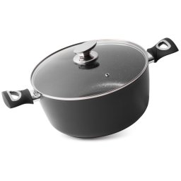 Oala MagicHome Black Line 28 cm, 5,9 L, cu capac si strat antiaderent