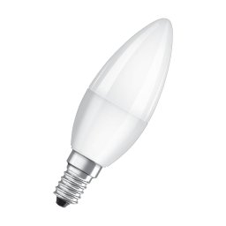 Bec LED Osram E14 4,9W 2700K lumina calda, model clasic tip lumanare