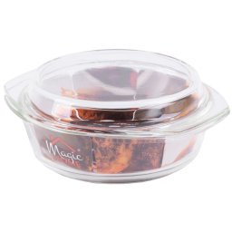 Vas rotund de copt MagicHome 1,5 L din sticla borosilicata