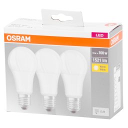 Bec LED Osram Basic E27 13W 2700K 1521 lm, lumina calda, set 3 buc