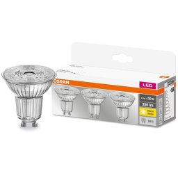 Bec LED GU10 Osram Basic 4,3W 4000K 36° multipack din sticla