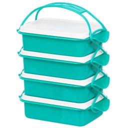 Caserola etajata pentru alimente MagicHome CS336, 4 recipiente x 1000 ml