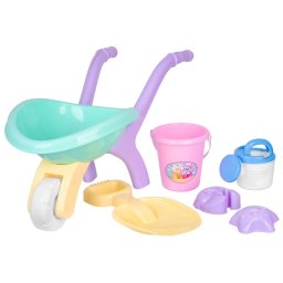 Set jucarii pentru nisip cu roaba Strend Pro, pentru copii, model fete